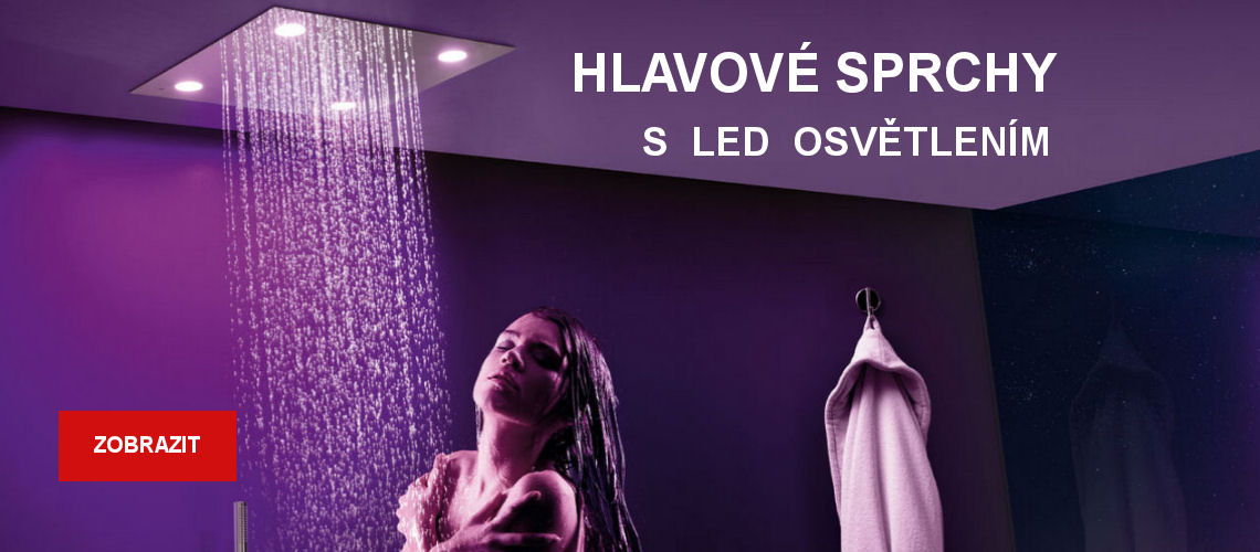 Hlavové sprchy s LED osvětlením