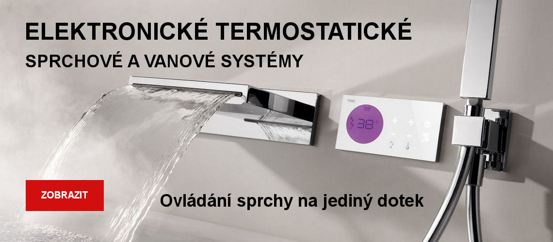 Elektronické termostatické sprchové a vanové systémy