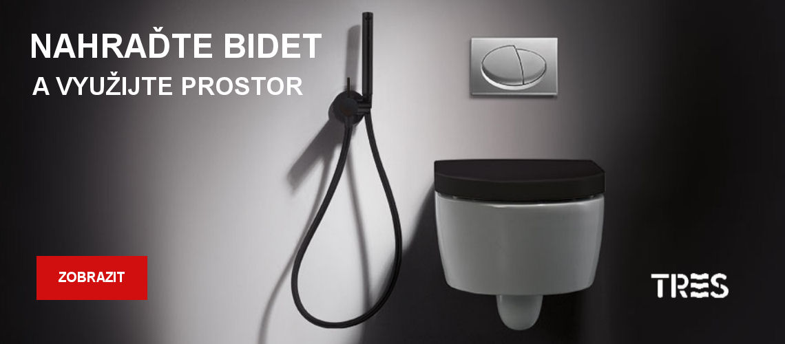 Tres podomítková bidetka