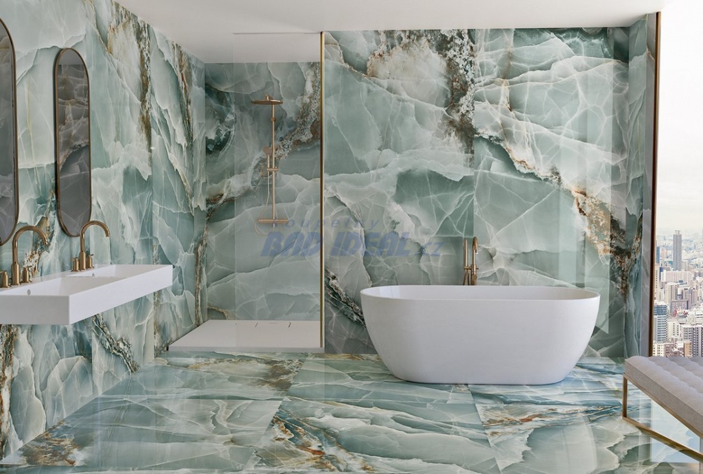 ONYX dlažba Turquoise Pulido 60x120 (bal=1,44m2) (NYX003) | Koupelny ...