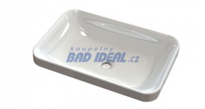 ASTORIA umyvadlo 55x37 cm, litý mramor, bílá ( 55033 )