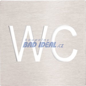 WC cedulka 120x120 mm, broušená nerez ( 111022085 )
