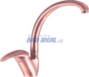 SALY stojánková dřezová baterie s vysokou hubicí, měď ( SA515 )