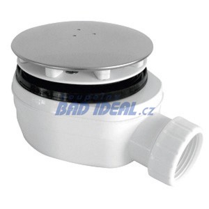 GELCO vaničkový sifon, průměr otvoru 90mm, DN40, nízký, krytka nerez lesk ( PB90EXN )