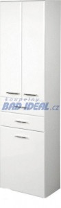 ZOJA skříňka vysoká s košem 50x184x29cm, bílá ( 51293 ) (3)