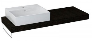 ELSA deska 100x44cm, otvor vlevo, makassar (59503LMK) (2)