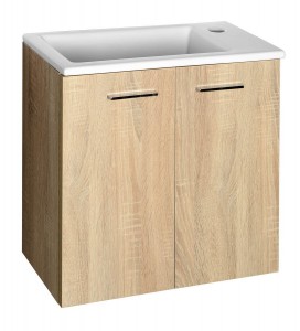 ZOJA/KERAMIA FRESH umyvadlová skříňka 49x50x23,5cm, dub platin (51047DP)