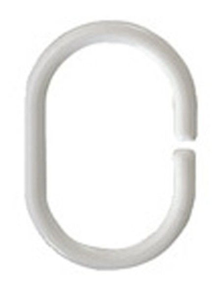 KROUŽKY na koupelnové závěsy plastové bílé  ( 0268100000 ) (2)