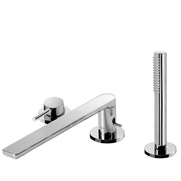 TRES MAX vanová baterie jednopáková stojánková 3-otvorová, výtokové rameno 230 mm, chrom (06216102) (1)