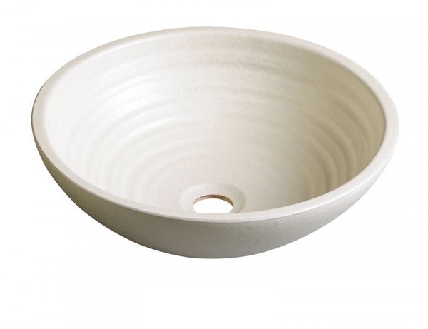 ATTILA keramické umyvadlo, průměr 42,5 cm, slonová kost ( DK005 ) (1)