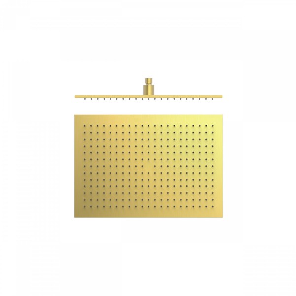TRES hlavová sprcha obdélníková 450x315mm, zlato mat (29963203OM) (1)