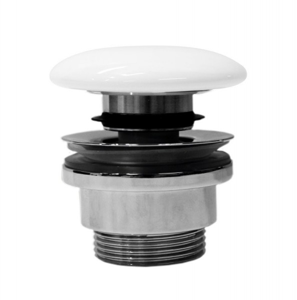 GSI umyvadlová výpust 5/4“, click-clack, keramická zátka, bílá (pcs11)