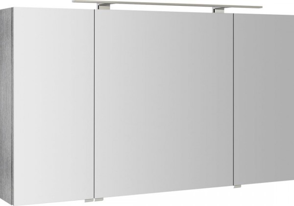 RIWA galerka s LED osvětlením, 3x dvířka, 121x70x17cm, dub stříbrný (RIW120-0011) (1)
