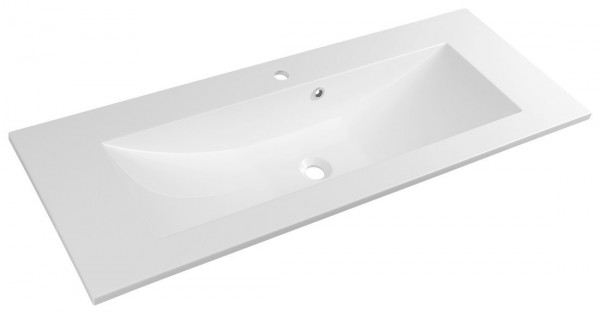 YUKON umyvadlo 120x45cm, litý mramor, bílá (YU121) (1)