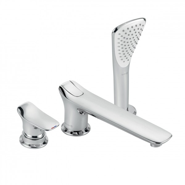 KLUDI AMBA vanová a sprchová tříotvorová jednopáková baterie stojánková, chrom (534470575) (4)