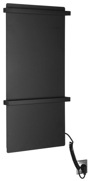 ELMIS elektrický sušák ručníků 400x800mm, 120W, hliník, černá mat (EB430) (1)