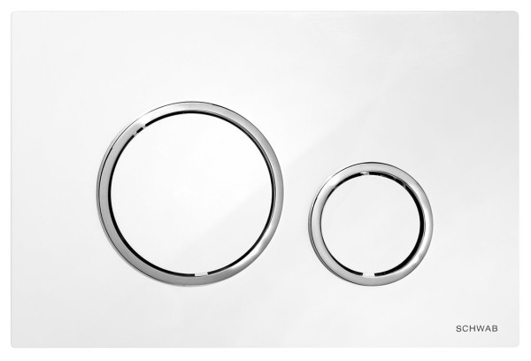 SCHWAB VELA ovládací tlačítko, 247x165 mm, bílá/chrom (P47-0201-0250) (1)