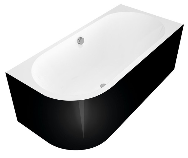 ASTRA R MONOLITH asymetrická vana 160x75x60cm, bílá/černá (34611MB)