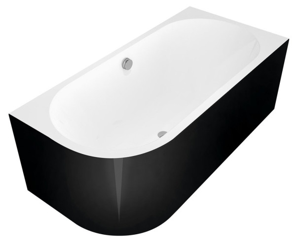 VIVA R MONOLITH asymetrická vana 170x75x60cm, bílá/černá (78119MB)