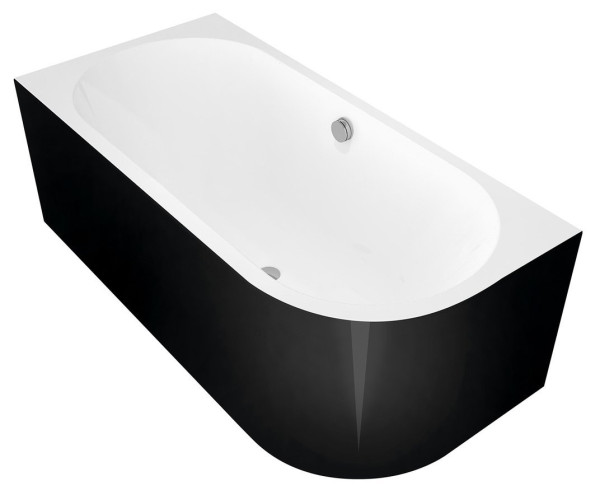 VIVA L MONOLITH asymetrická vana 180x75x60cm, bílá/černá (72099MB)