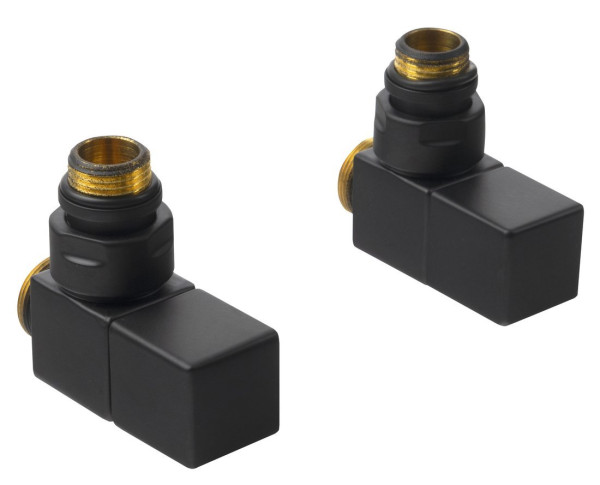 CUBE připojovací sada ventilů ruční rohová, černá mat (CP4510BS) (3)