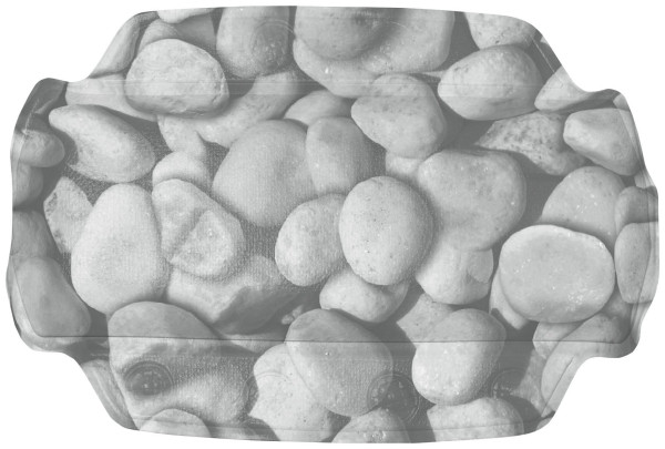 STEPSTONE polštářek do vany 32 x 22 cm , šedý ( 4387189008 ) (3)