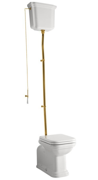 WALDORF WC mísa s nádržkou, spodní/zadní odpad, bílá-bronz (WCSET20-WALDORF) (1)