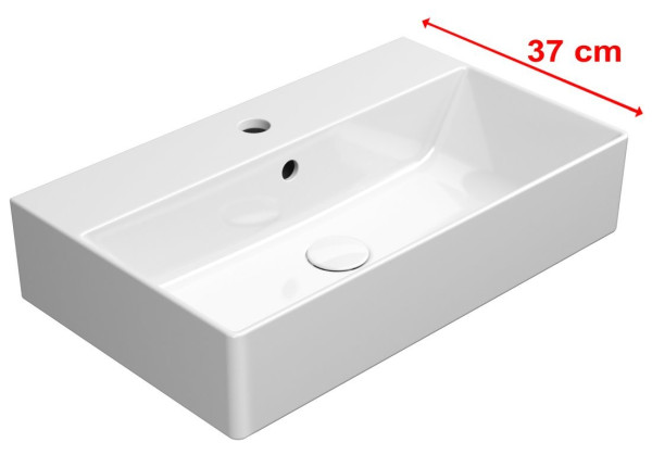 KUBE X keramické umyvadlo 60x37cm, broušená spodní hrana, bílá ExtraGlaze (94549111)