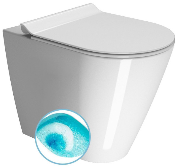 KUBE X WC mísa stojící, Swirlflush, 36x55cm, spodní/zadní odpad, bílá ExtraGlaze (941011)