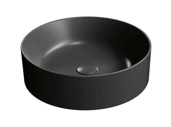 KUBE X keramické umyvadlo na desku, průměr 45cm, černá mat (942726)