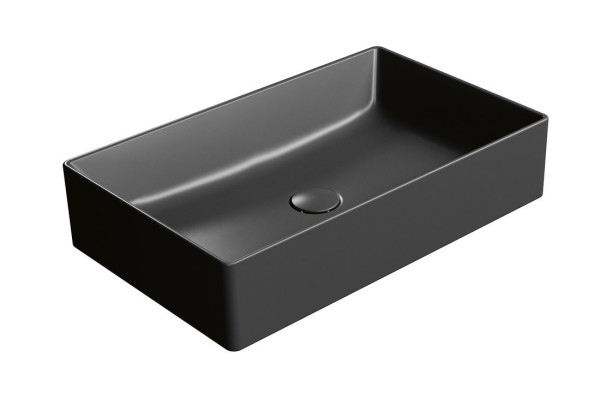 KUBE X keramické umyvadlo na desku, 60x37cm, černá mat (945326)
