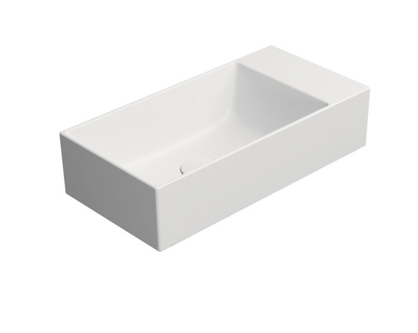 KUBE X keramické umývátko 50x25cm, bez otvoru, pravé/levé, bílá mat (9486009)