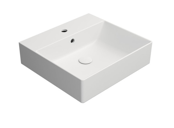 KUBE X keramické umyvadlo 50x47cm, broušená spodní hrana, bílá mat (94309109)