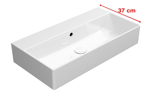 KUBE X keramické umyvadlo 70x37cm, broušená spodní hrana, bez otvoru, bílá ExtraGlaze (94559011)