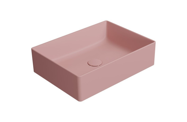 KUBE X keramické umyvadlo na desku, 50x37cm, blush mat (942924)