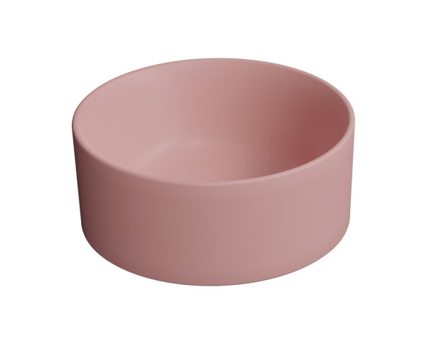 KUBE X keramické umyvadlo na desku, průměr 32cm, blush mat (943524)