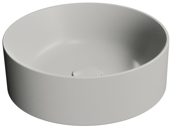 KUBE X keramické umyvadlo na desku, průměr 40cm, cenere mat (942617)