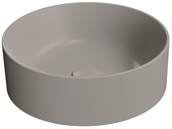 KUBE X keramické umyvadlo na desku, průměr 40cm, tortora mat (942605)