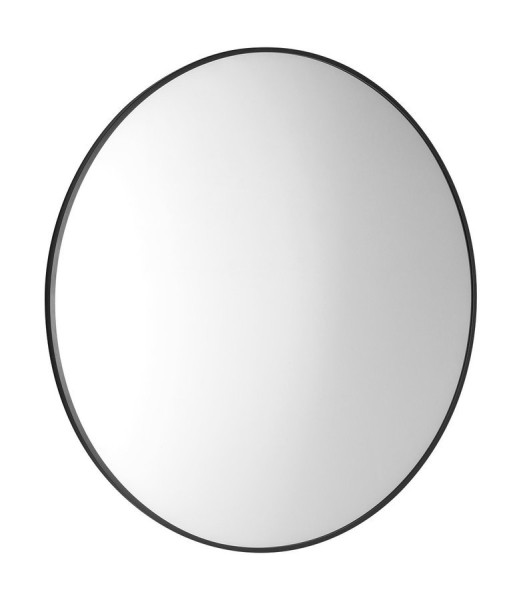 AROWANA kulaté zrcadlo v rámu ø 80cm, černá mat (AWB080)