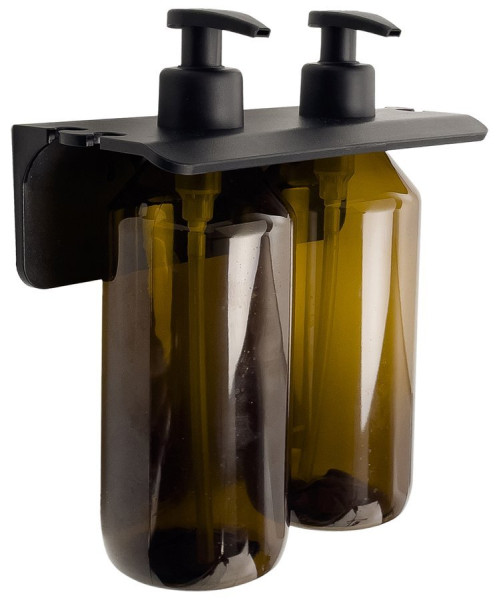 GROUPER dvojitý dávkovač mýdla na zavěšení, 500ml, hnědá (2159)