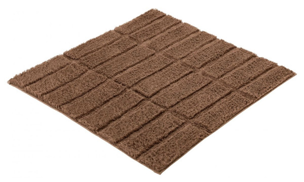 TILES koupelnová předložka čtverec 60x60cm, hnědá (9176342135) (1)
