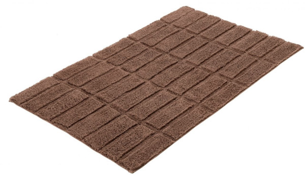TILES koupelnová předložka obdélník 60x100cm, hnědá (9176342360) (1)