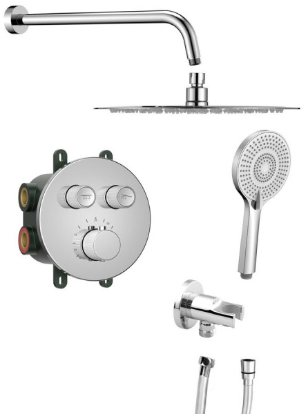 SMART SELECT podomítkový sprchový set s termostatickou baterií, 2 výstupy, vyústění, chrom (RP032-01)