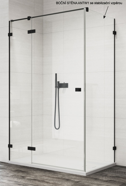 ANNEA boční stěna v 90° s L-kováním se stabilizační vzpěrou  ANTW1