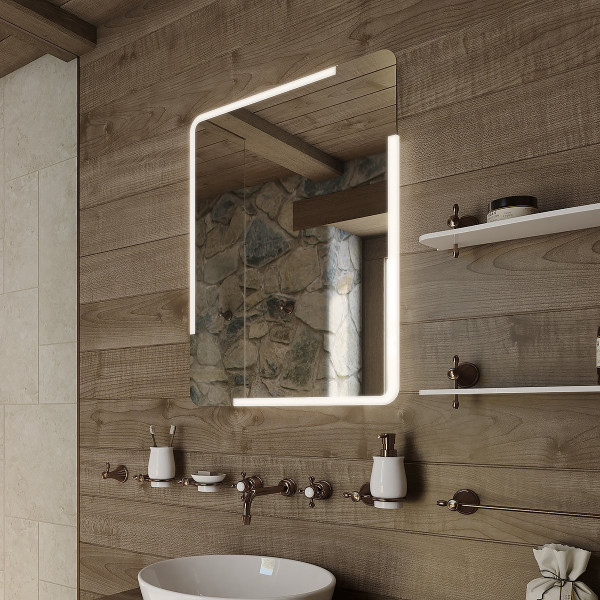 LED zrcadlo 600x800 se dvěma dotykovými senzory (ZP 15002VX)