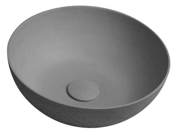 FORMIGO betonové umyvadlo na desku, Ø 39cm, šedá mat (FG317)