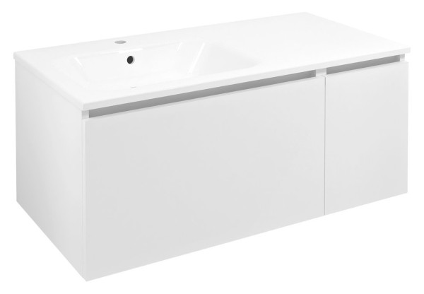 LOREA skříňka s umyvadlem 101x46x51,5cm (70+30cm), levá, bílá mat (LE070-3131-L-01)