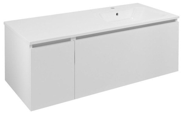 LOREA skříňka s umyvadlem 121x46x51,5cm (30+90 cm), pravá, bílá mat (LE090-3131-R-01)