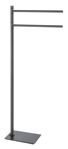 TRILLY stojan s držákem ručníků, hranatý, gun metal (TR3181)