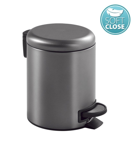 POTTY odpadkový koš 5l, Soft Close, gun metal (330981)